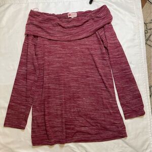 Poof! Size large pink off the shoulder blouse